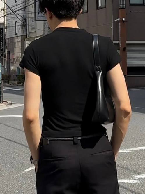 Round Neck Slim Crop Top