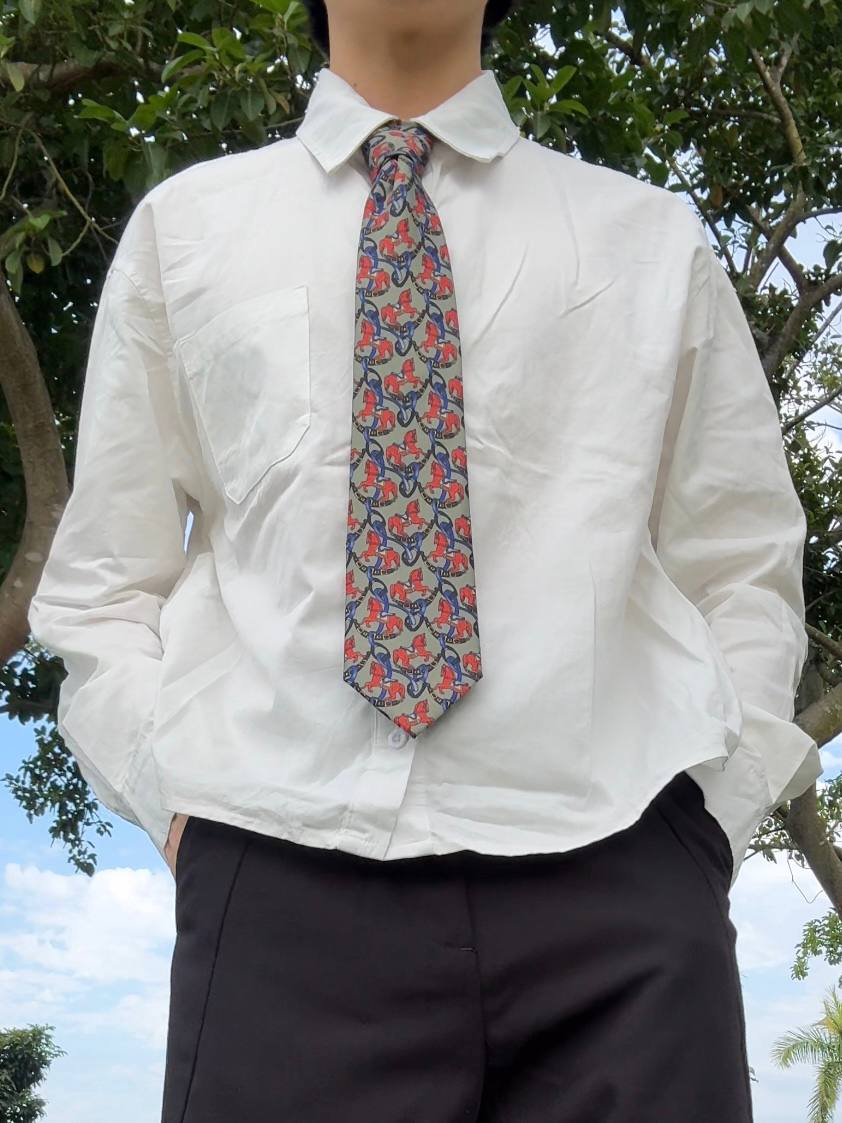 Running Horse Vintage Printed Tie