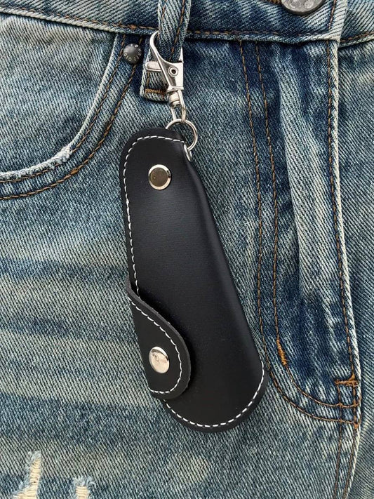 Foldable Leather Shoehorn Keychain