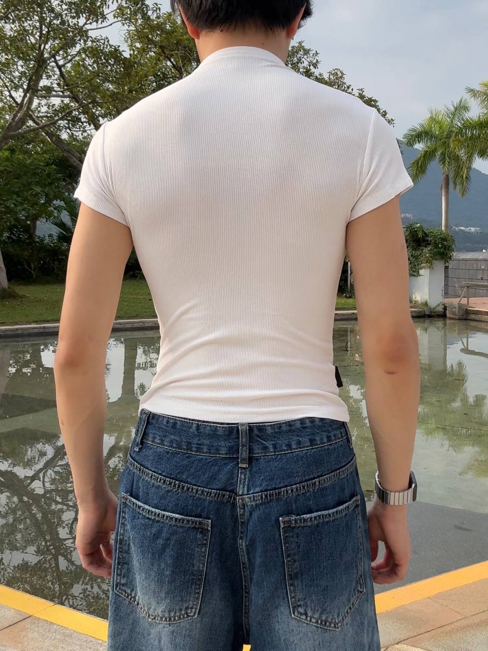 Round Neck Slim Crop Top