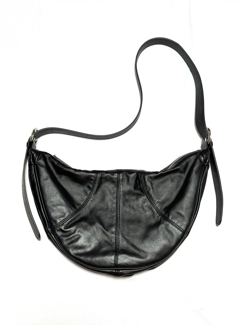 Premium Cowhide Half-moon Shaped Bag