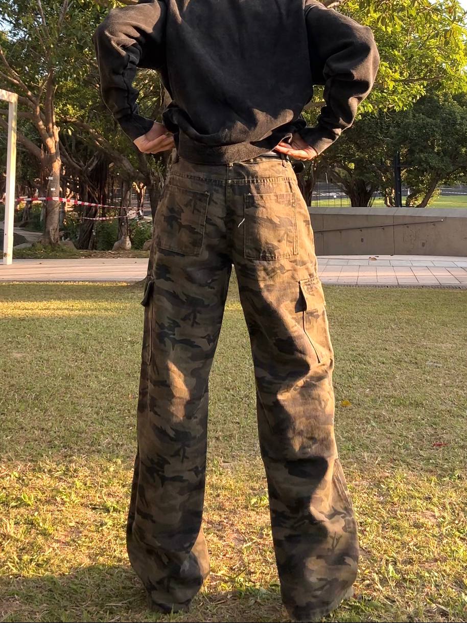 Straight Leg Camouflage Utility Pants